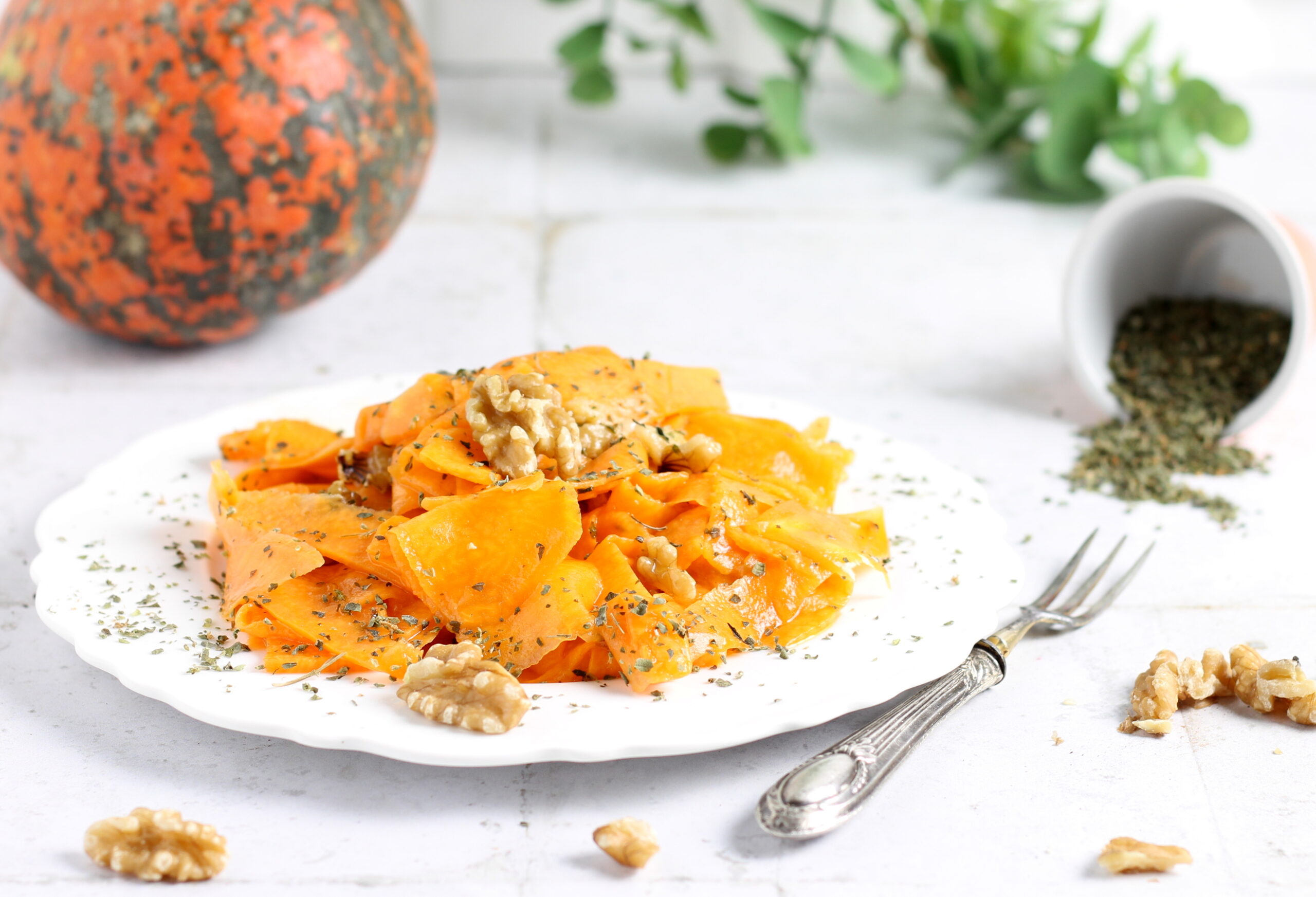Raw Marinated Pumpkin Carpaccio