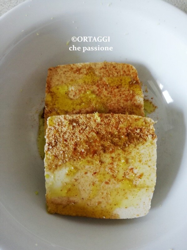 marinate the tofu slices in the fridge