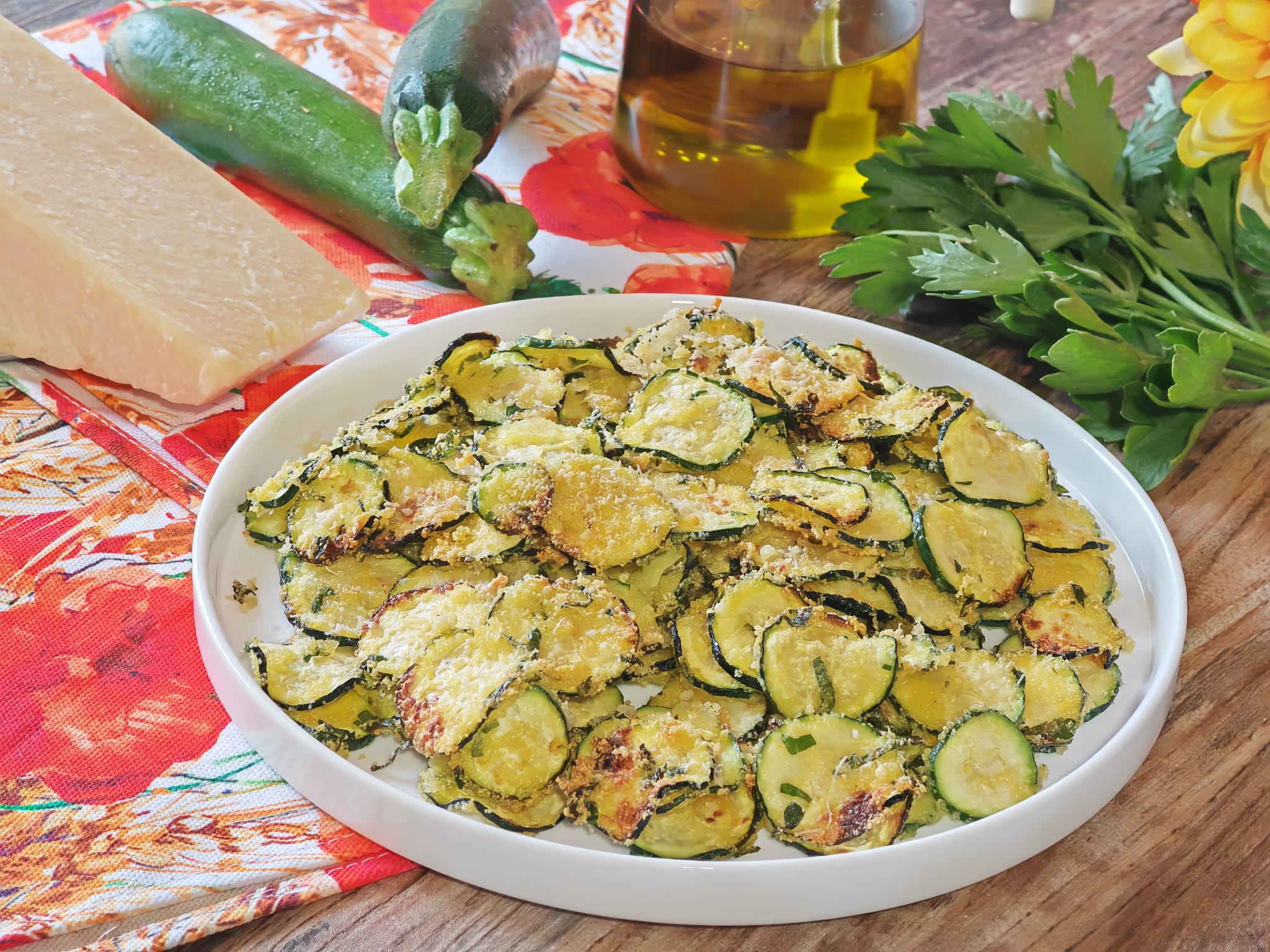 Air Fryer Gratinated Zucchini