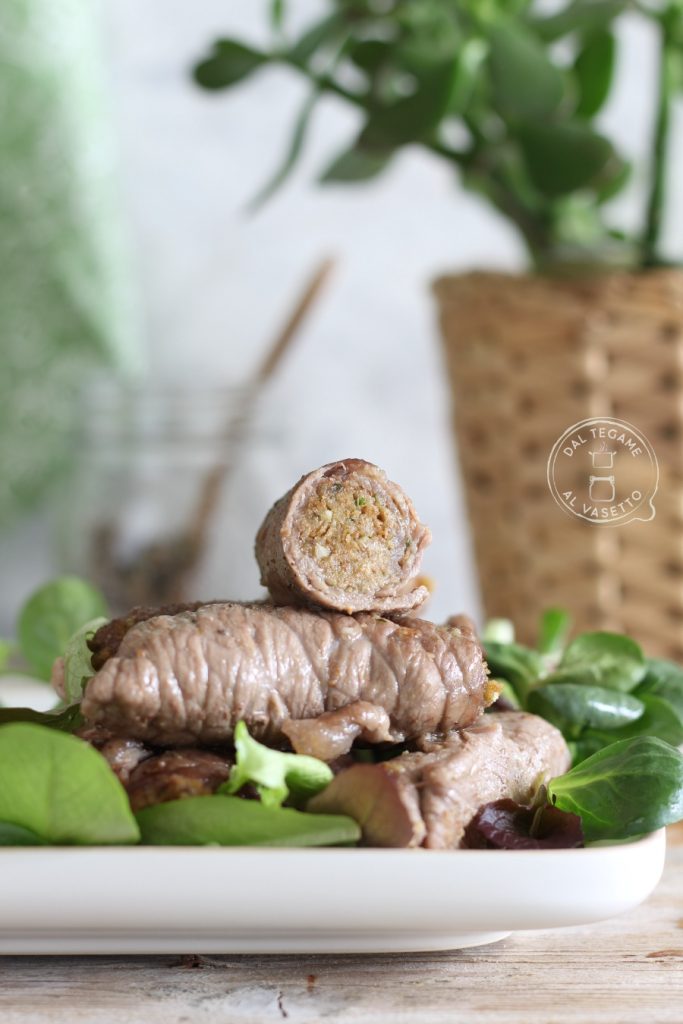 thin slices of beef stuffed and cooked in the microwave