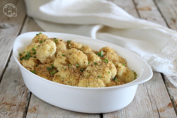 Microwave Gratinated Cauliflower