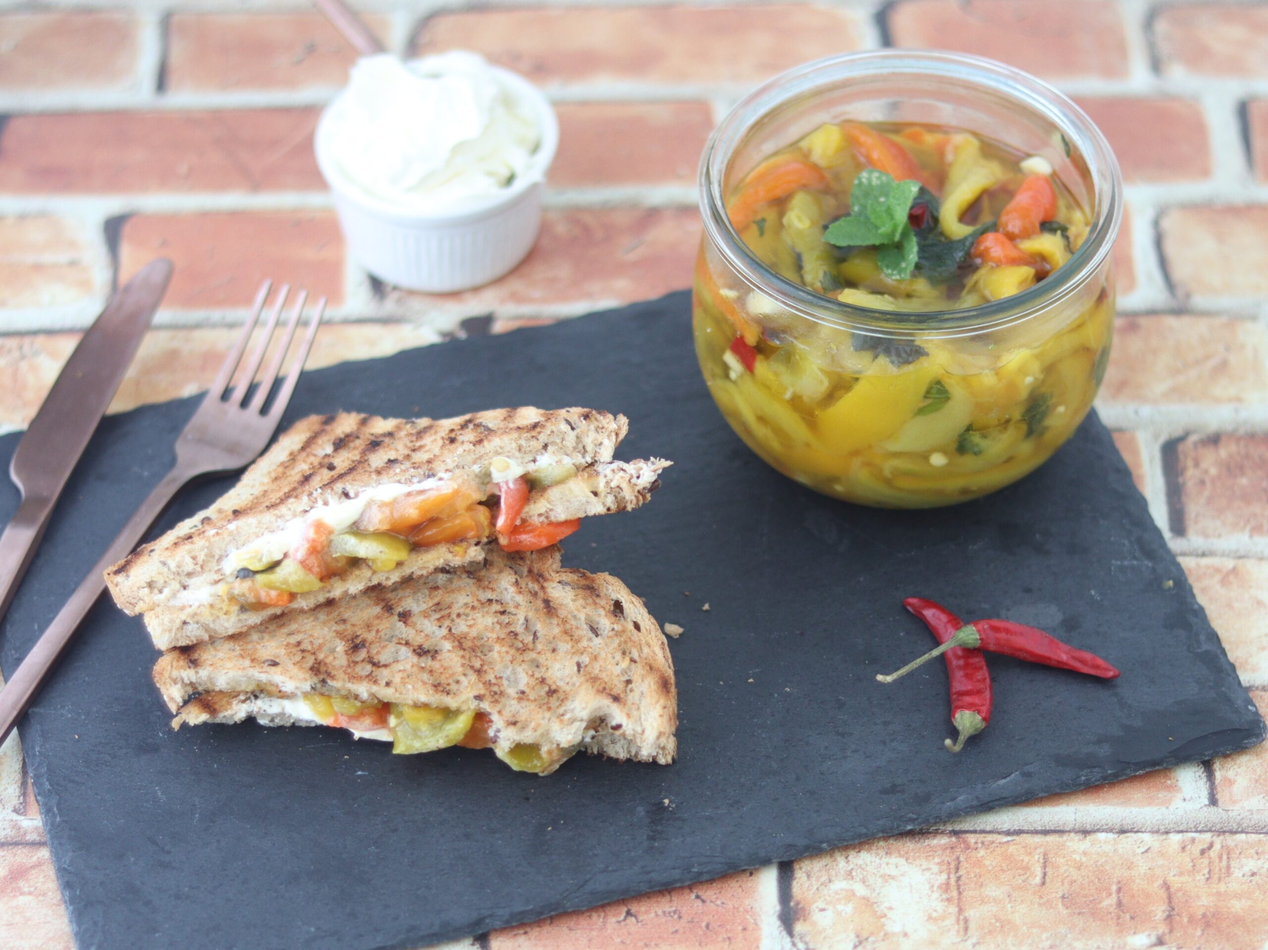 Microwave Roasted Peppers