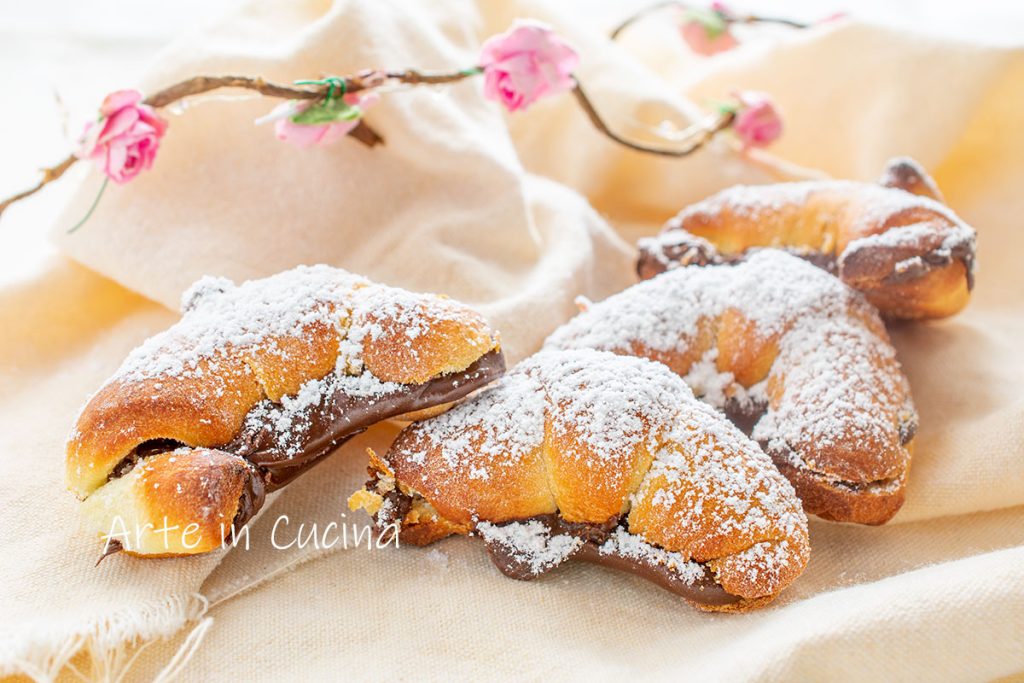 Mini Brioche Croissants with Nutella