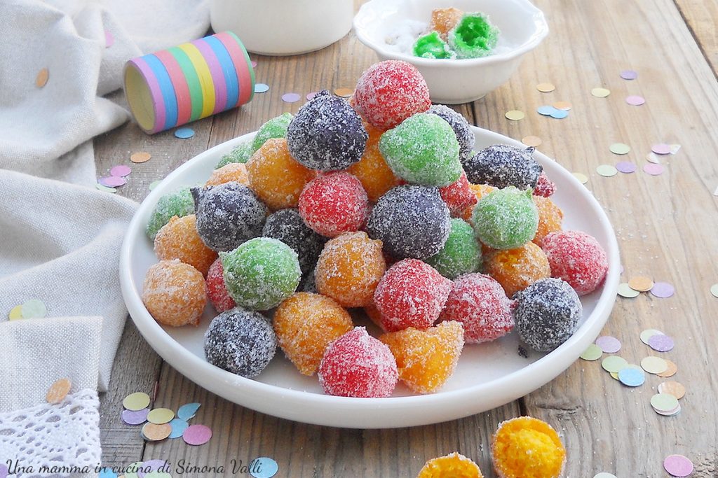 mini colorful castagnole