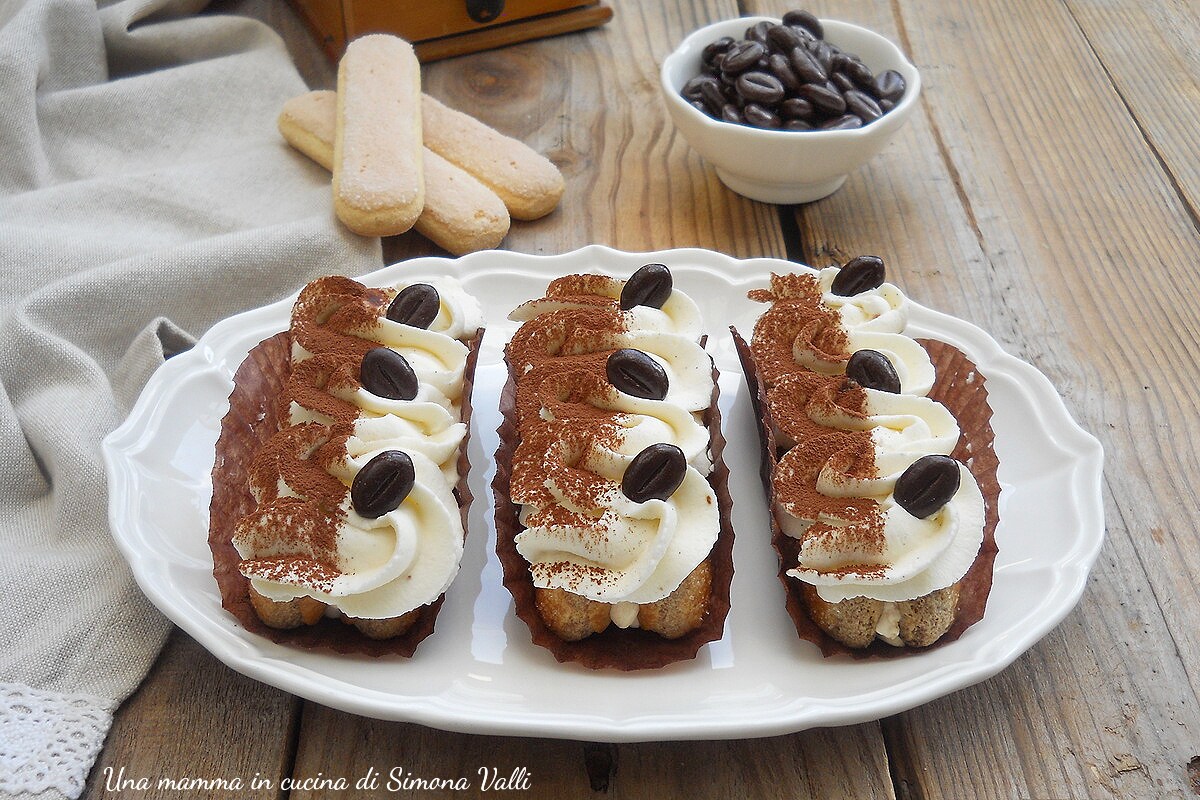 Mini tiramisu, very quick no-bake treats