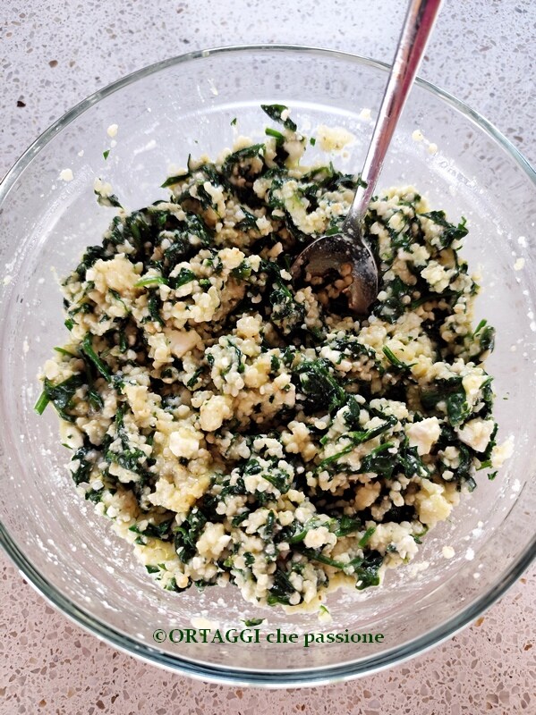 mix millet and spinach bake mixture