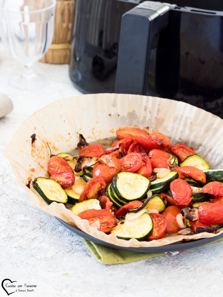 Mixed vegetables in air fryer