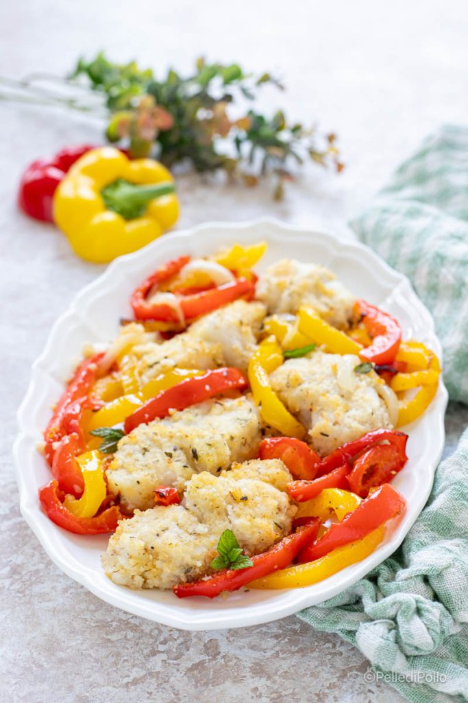 monkfish in air fryer with bell peppers