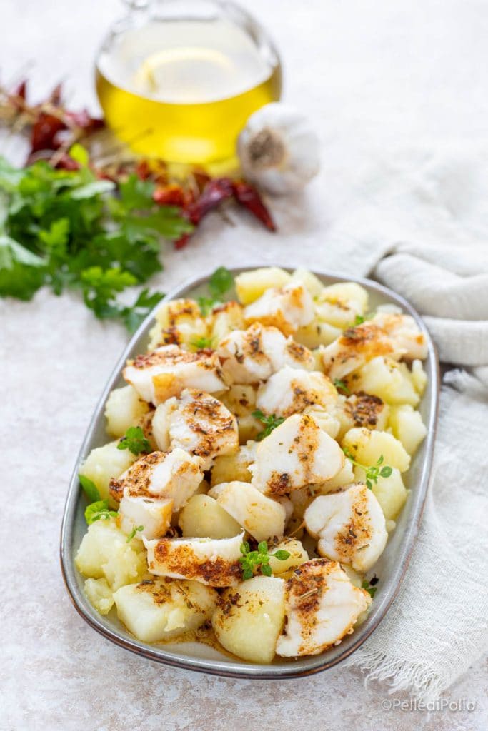 monkfish and potatoes salad