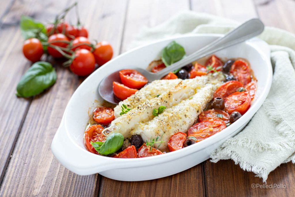 monkfish with cherry tomatoes and olives