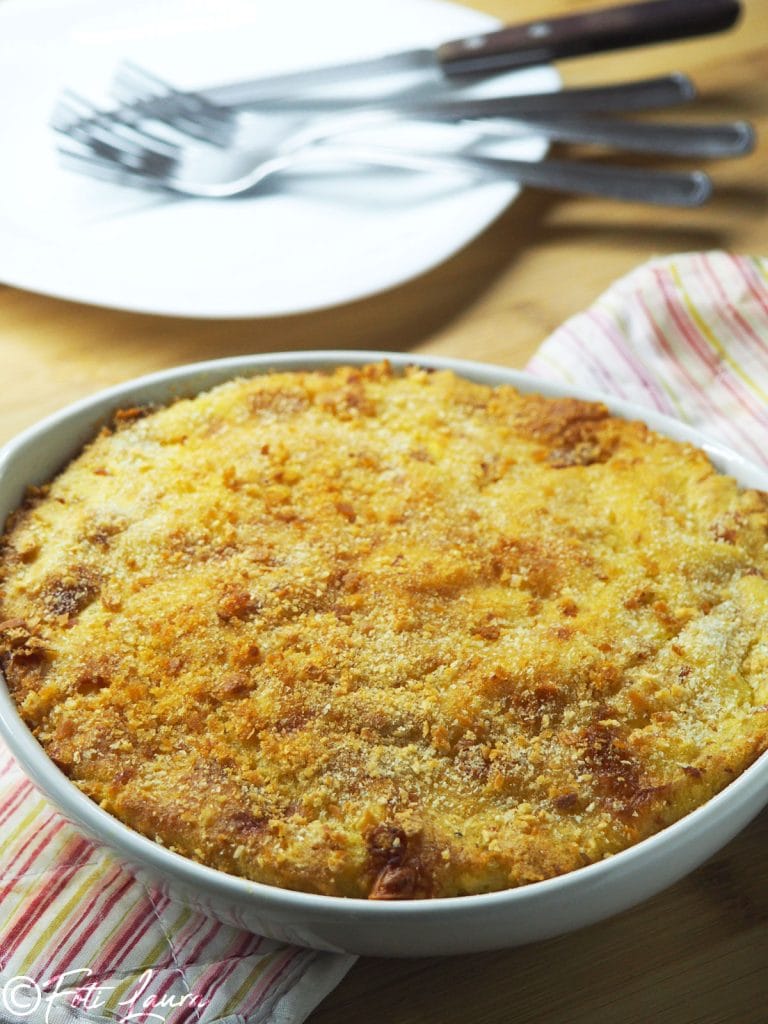 Whole Neapolitan Potato Gâteau in Baking Dish