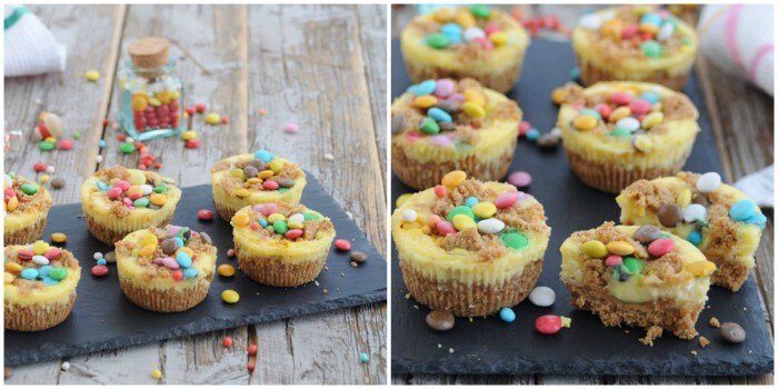 Mini cheesecakes with Smarties