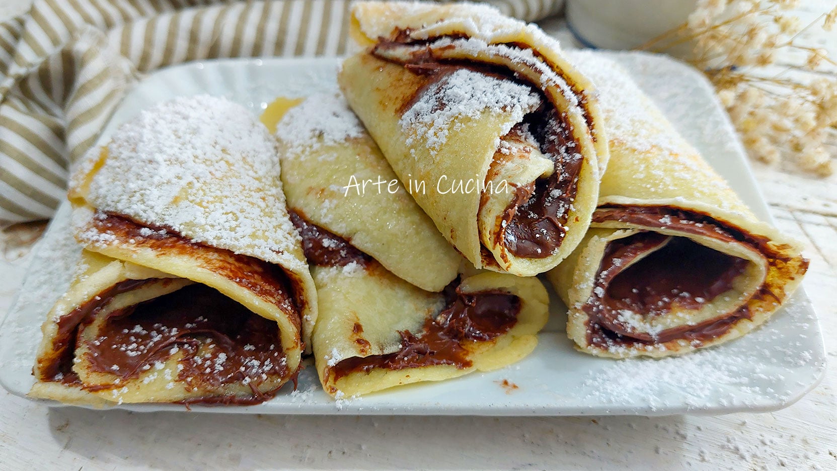 NUTELLA ROLLED CREPES
