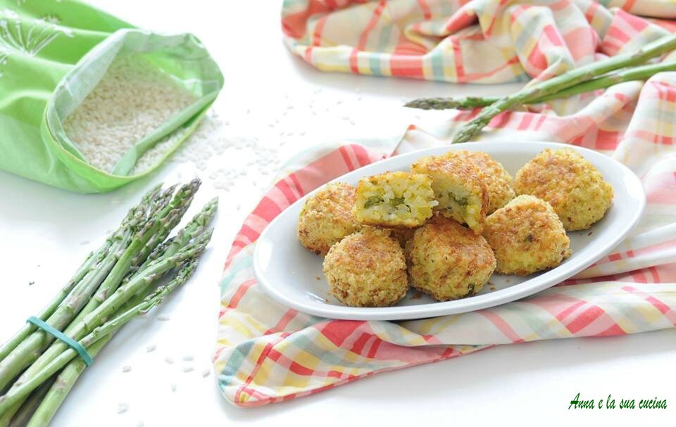 Recycled Meatballs with Rice and Asparagus