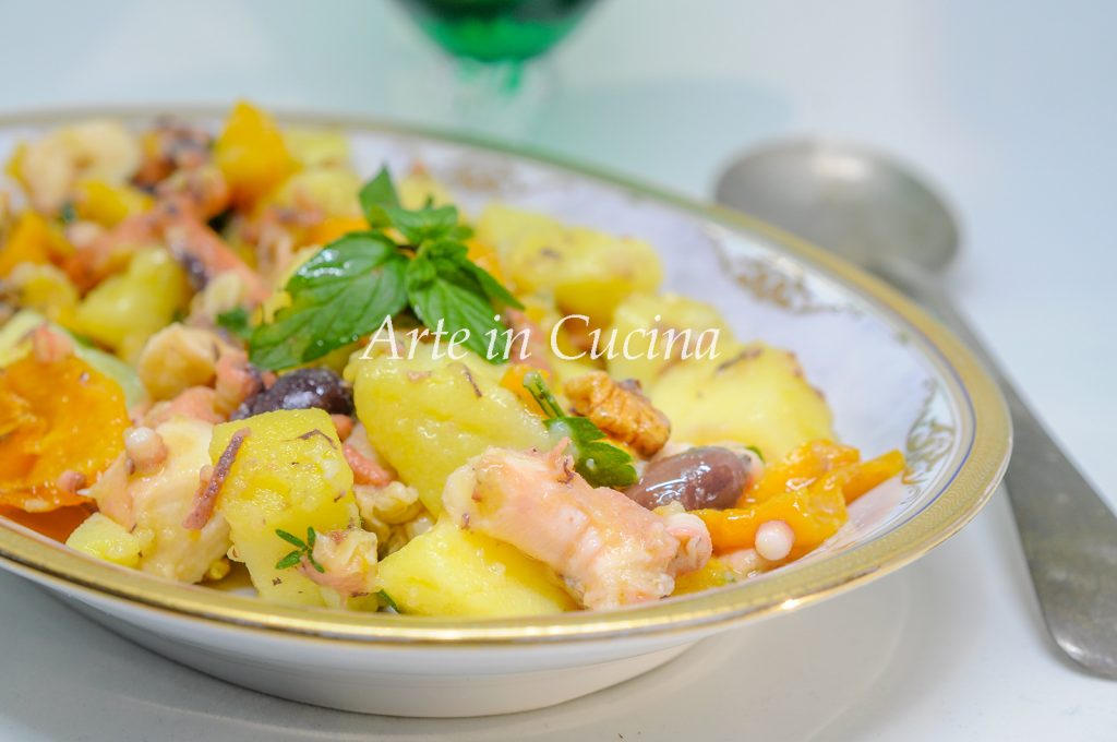 Octopus Salad with Peppers and Potatoes