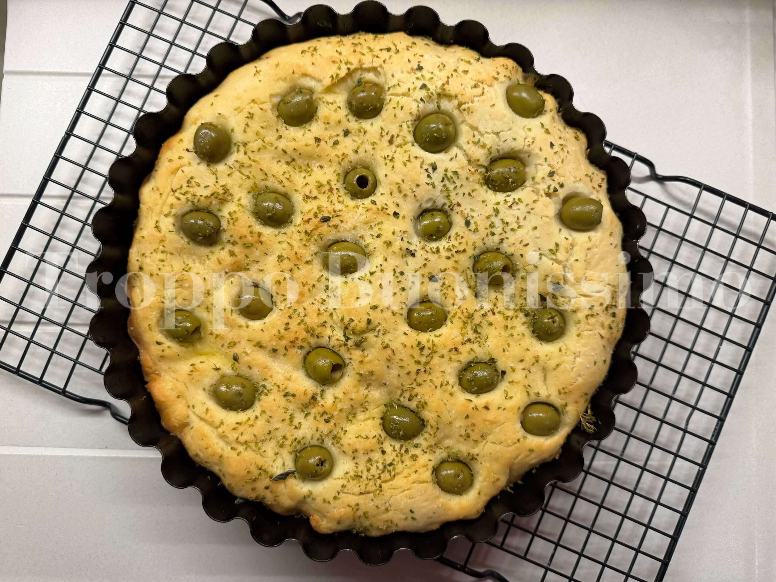 Soft and Quick Olive Focaccia with Instant Yeast