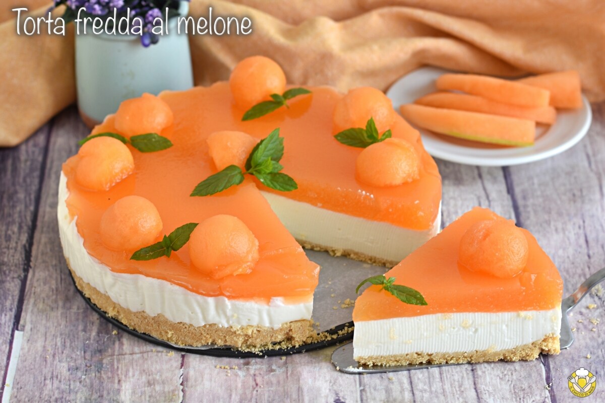 Chilled Melon and Greek Yogurt Cake