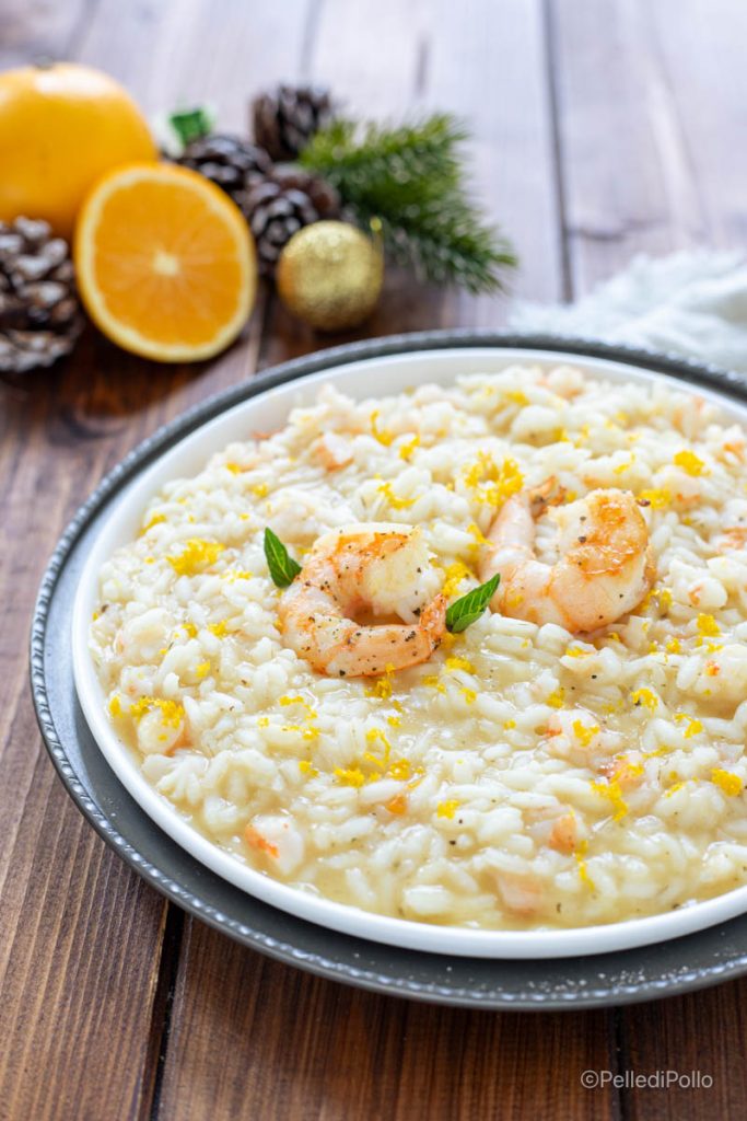 orange shrimp risotto