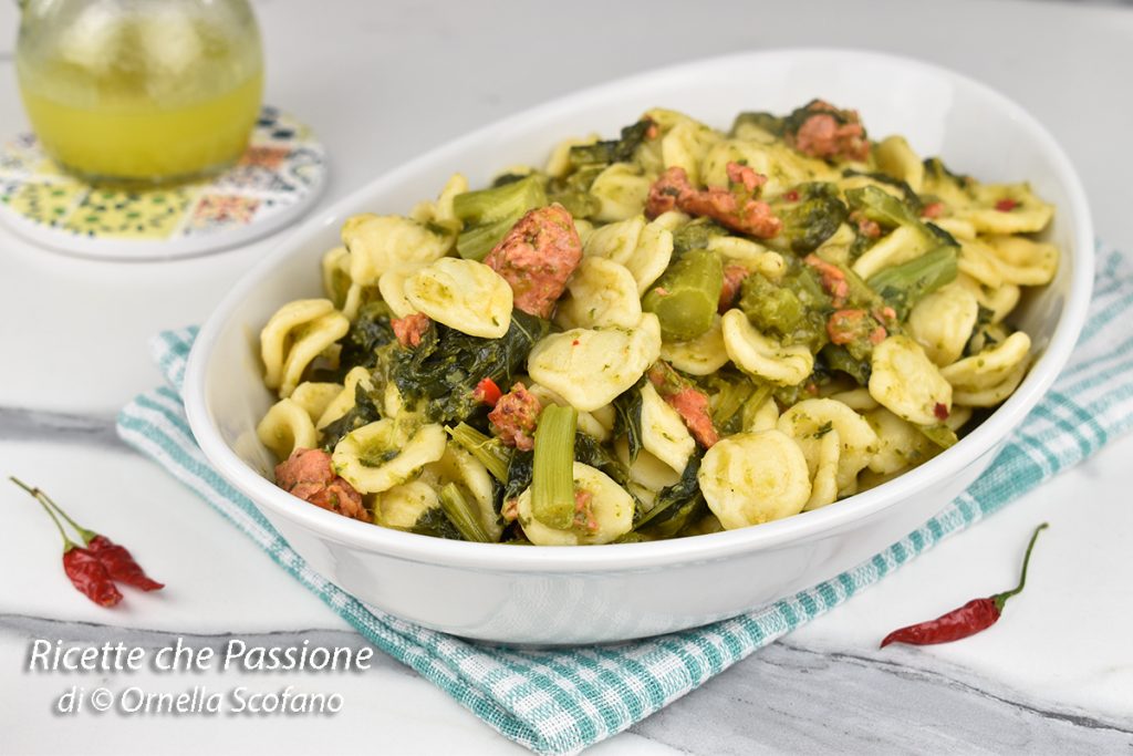 recipe orecchiette with turnip tops and sausage