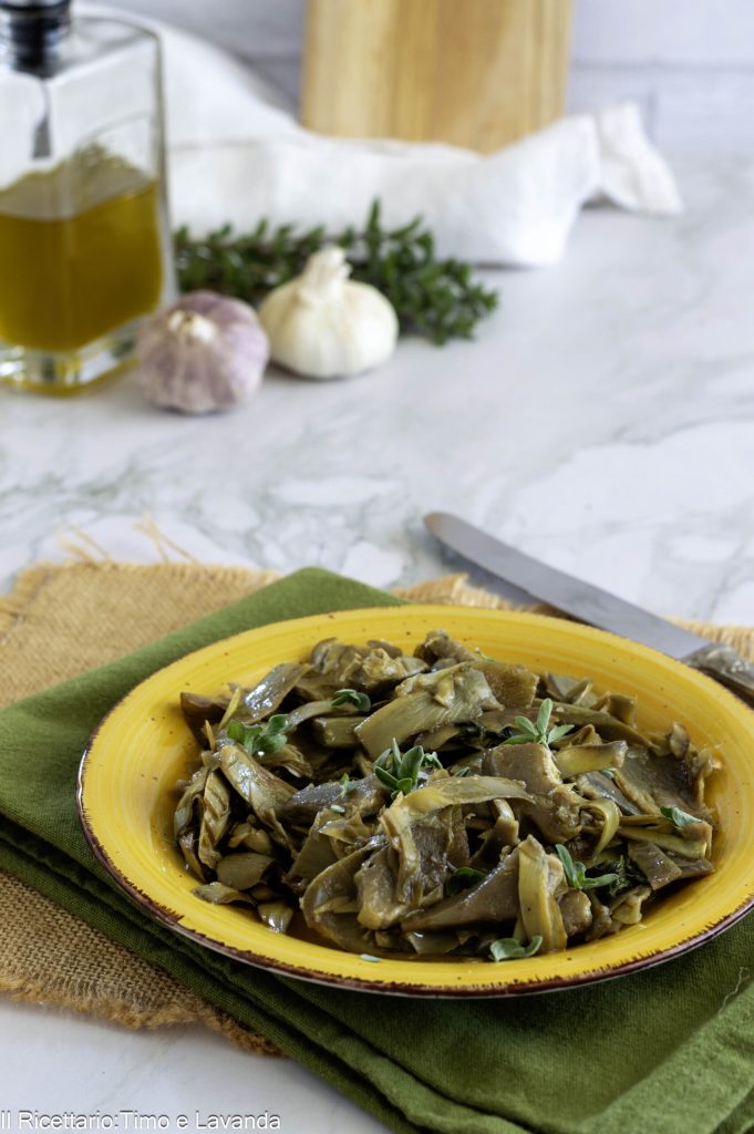 pan-fried artichokes with marjoram