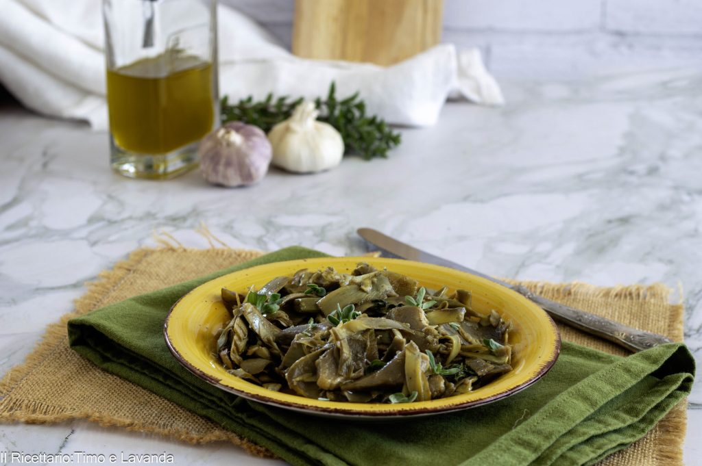 pan-fried artichokes with marjoram