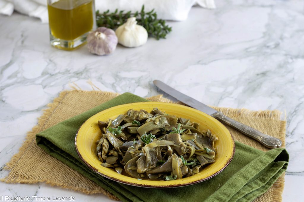 pan-fried artichokes with marjoram