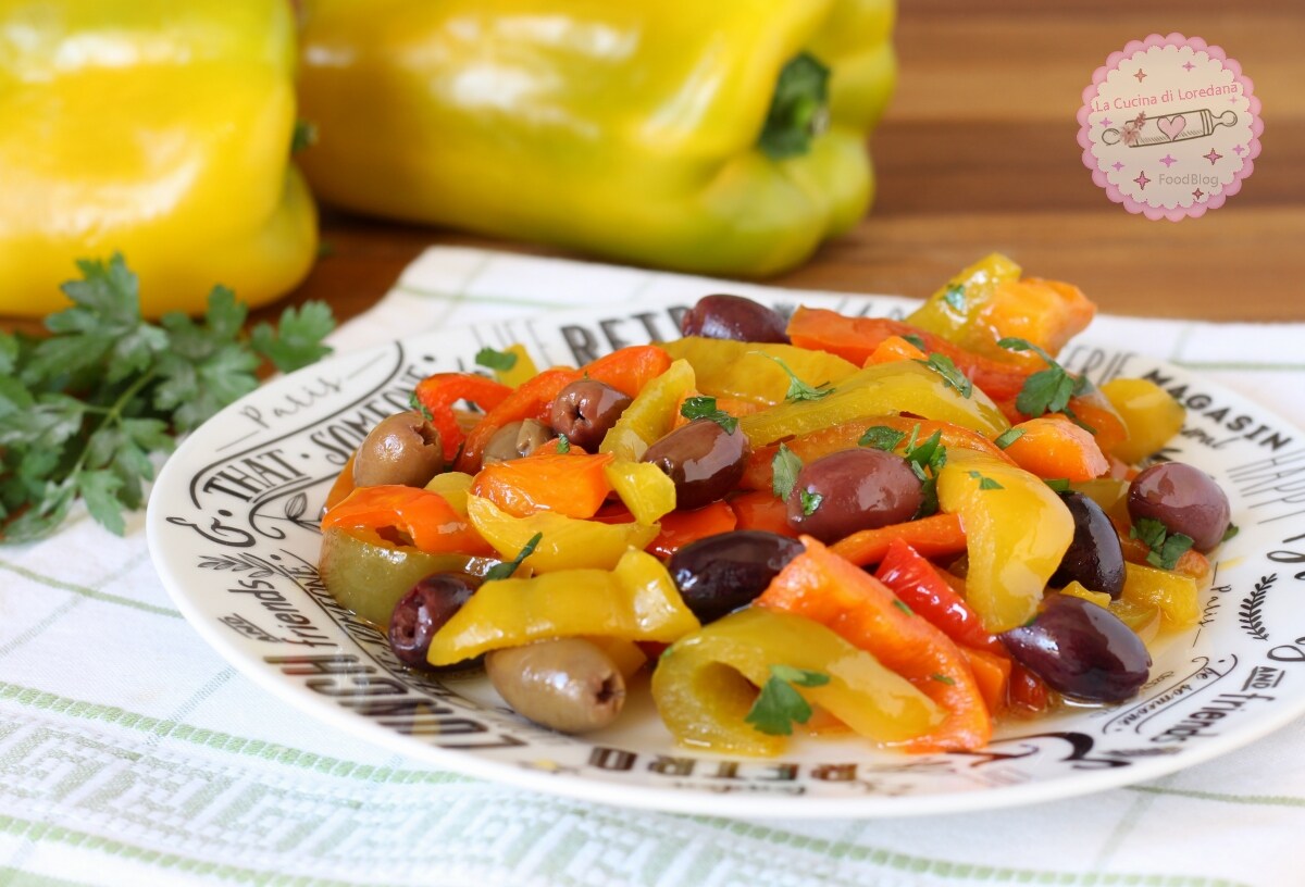 PAN-FRIED PEPPERS WITH OLIVES the tastiest side dish