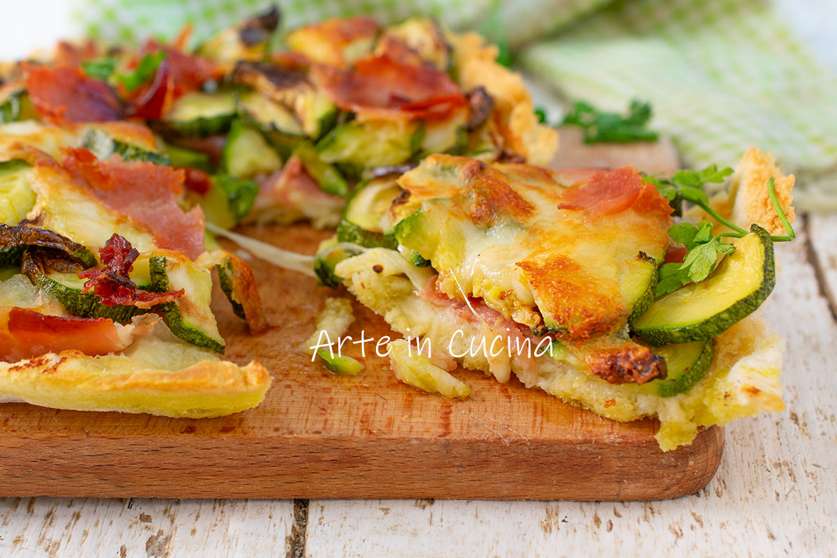 SANDWICH Bread TART with speck and zucchini