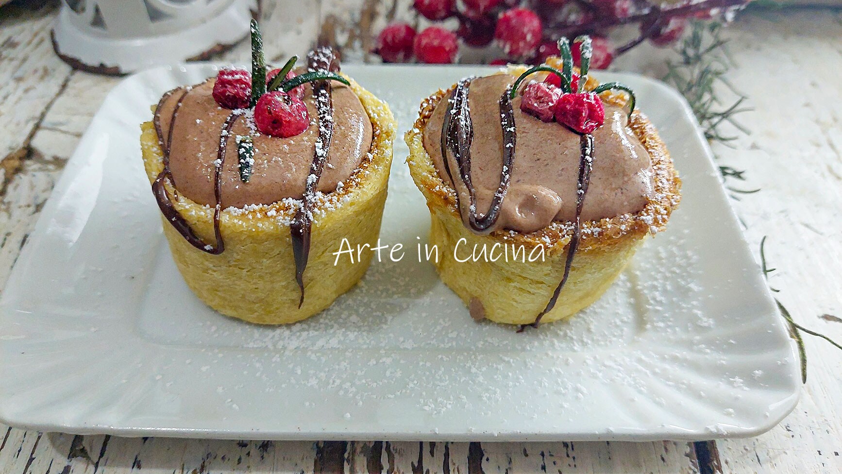 PANDORO BASKETS with NUTELLA