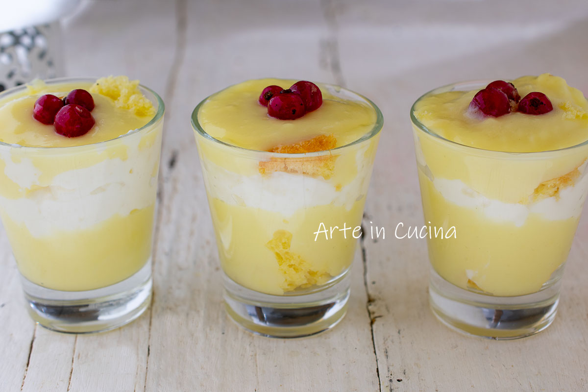 Pandoro Cups with Mascarpone and Custard
