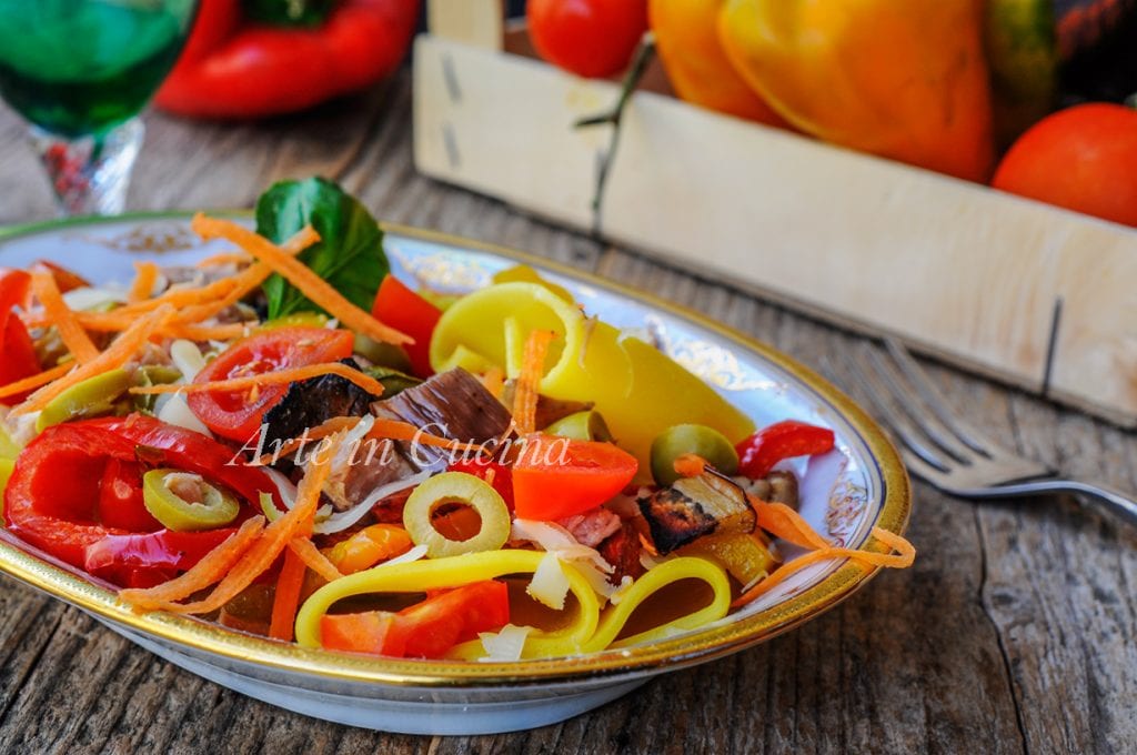 PASTA SALAD with VEGETABLES and SAFFRON