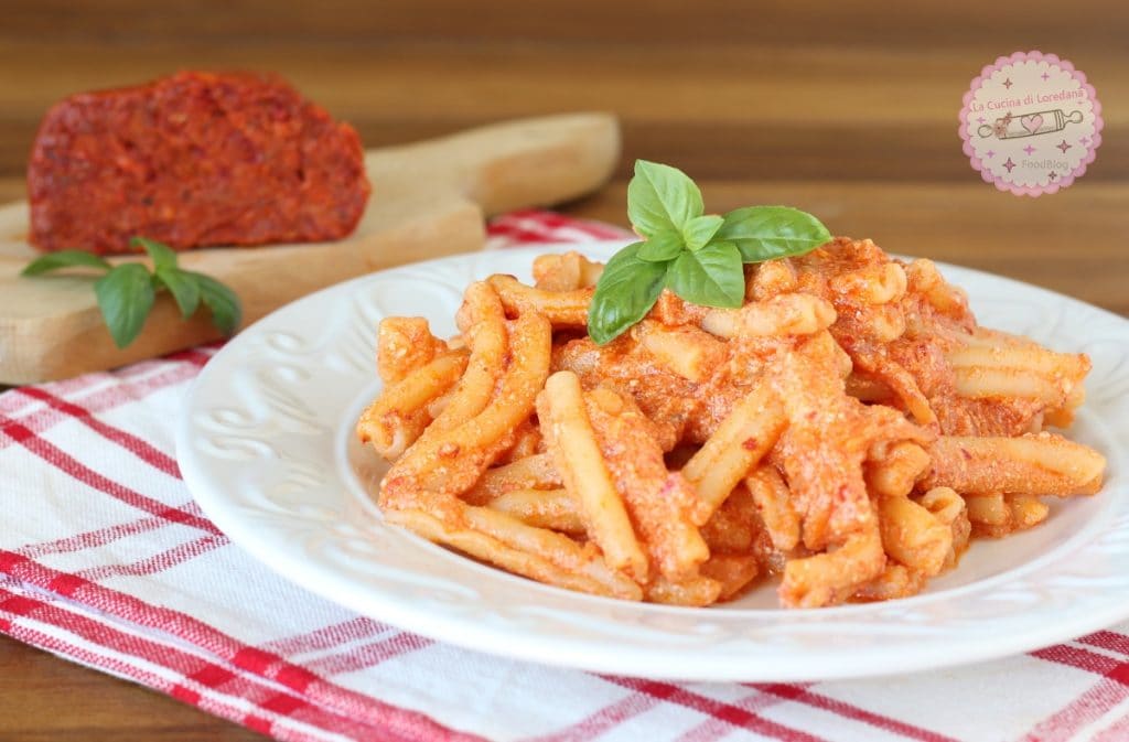 pasta with nduja and ricotta