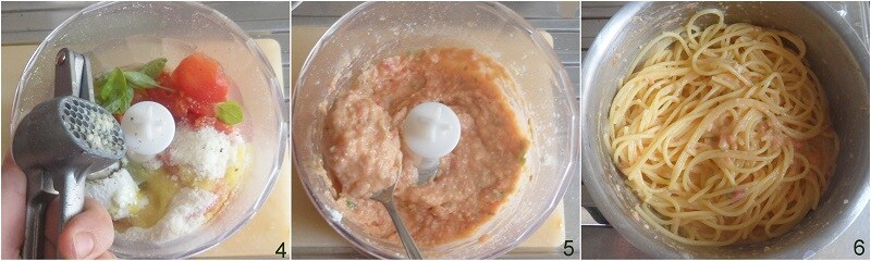 pasta with Sicilian pesto with ricotta easy summer recipe il chicco di mais 2 blend everything