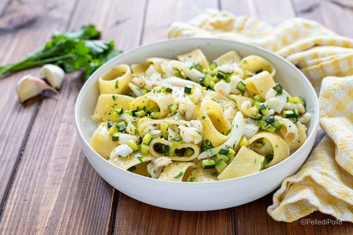 Pasta with Cuttlefish and Zucchini