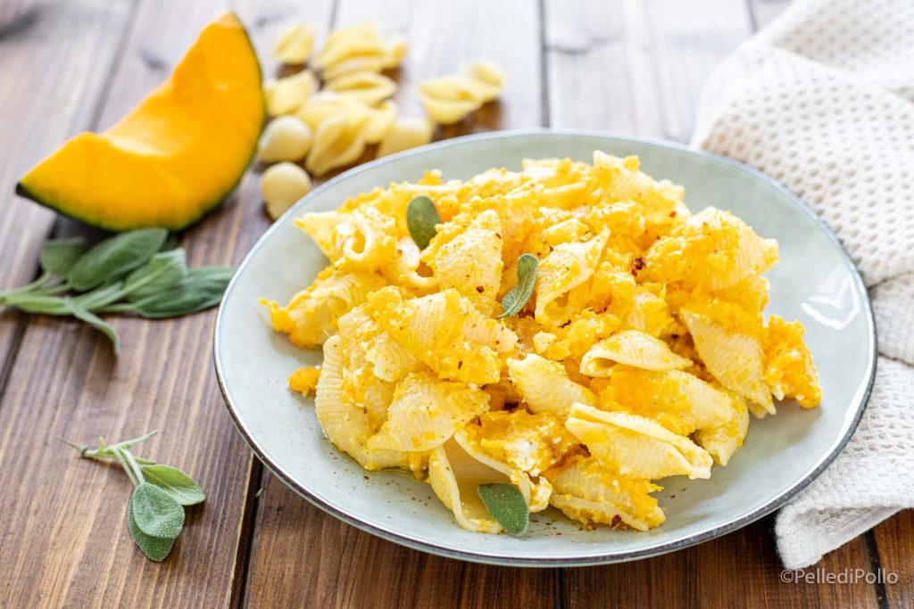 pasta with pumpkin and feta
