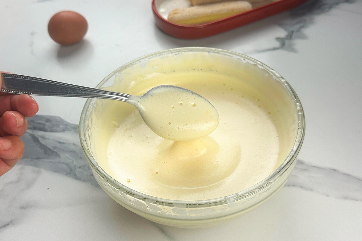 Pasteurized Eggs Pate a Bombe for Epiphany Tiramisu