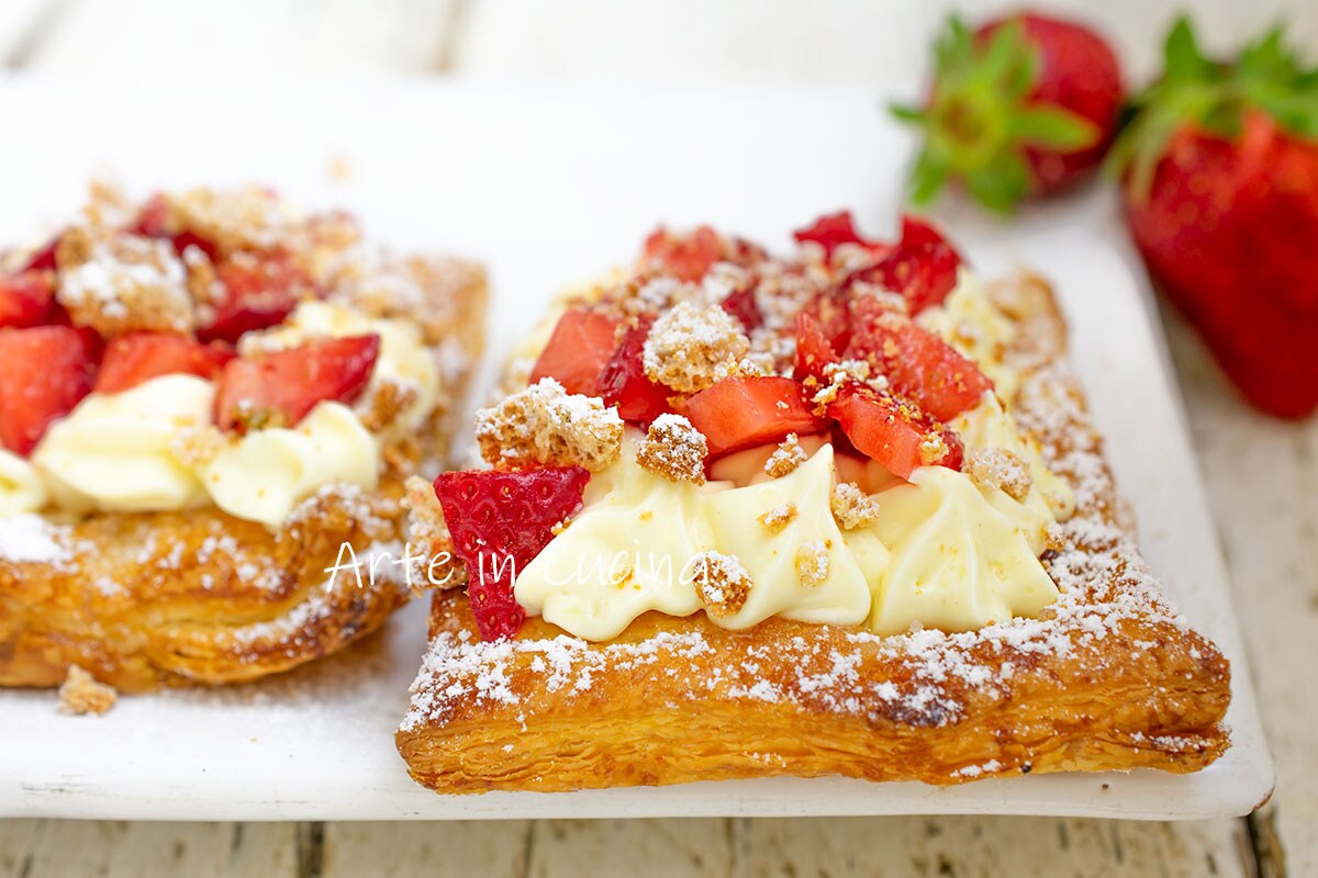 PUFF PASTRIES with Diplomat CREAM and strawberries