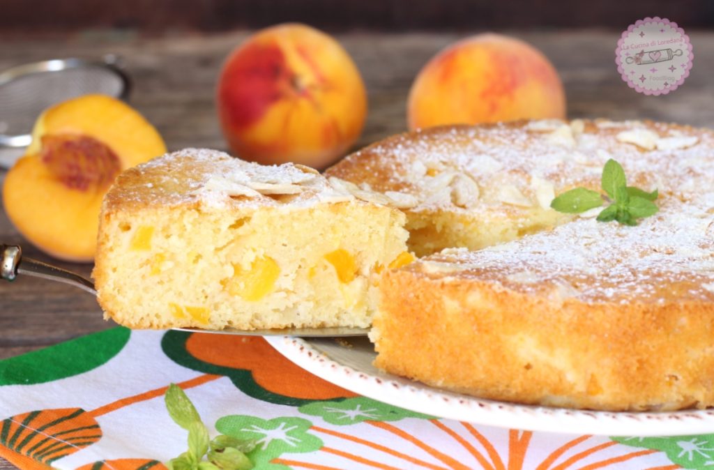 peach and almond cake