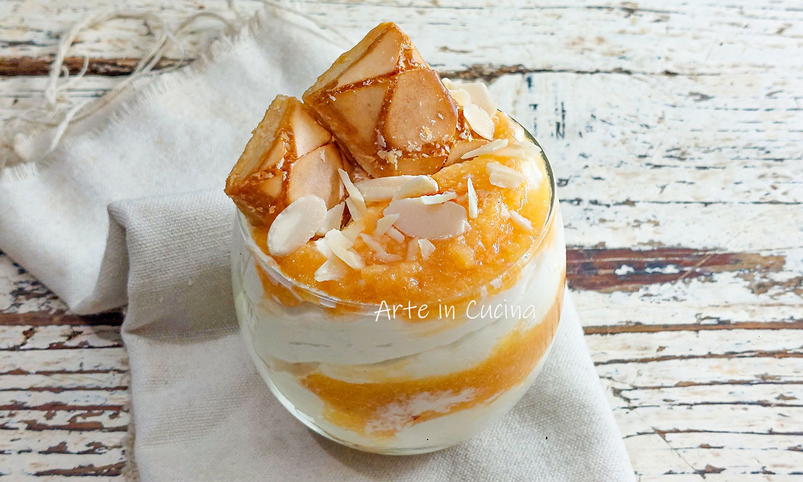 PEACH MOUSSE with GLAZED PUFF PASTRY