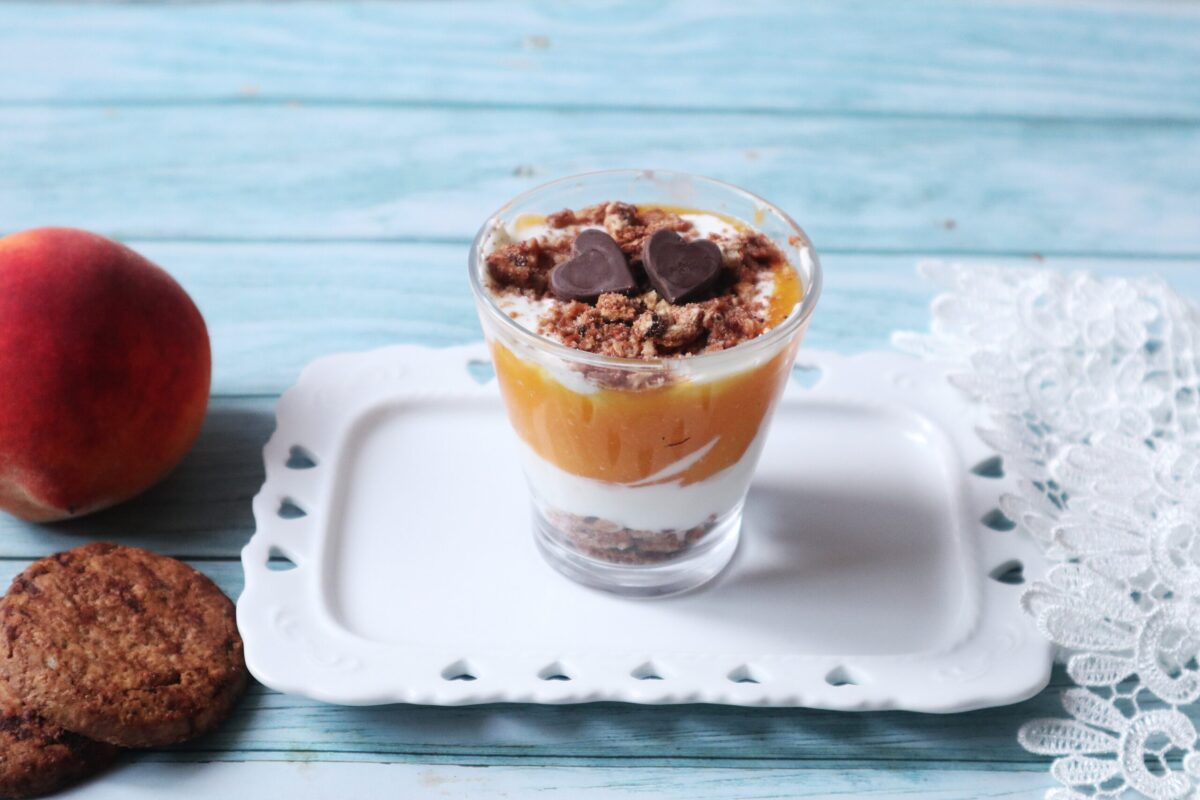 Light Dessert with Peach Mousse