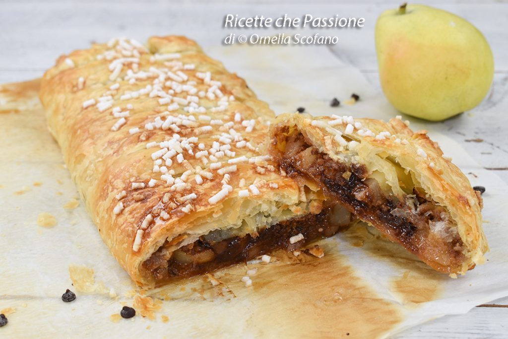 pear and chocolate strudel