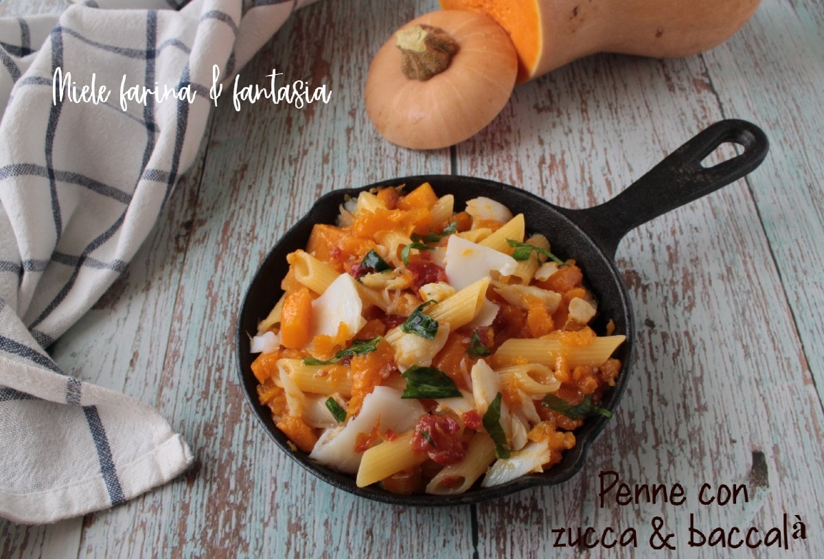 Penne with Pumpkin and Salted Cod
