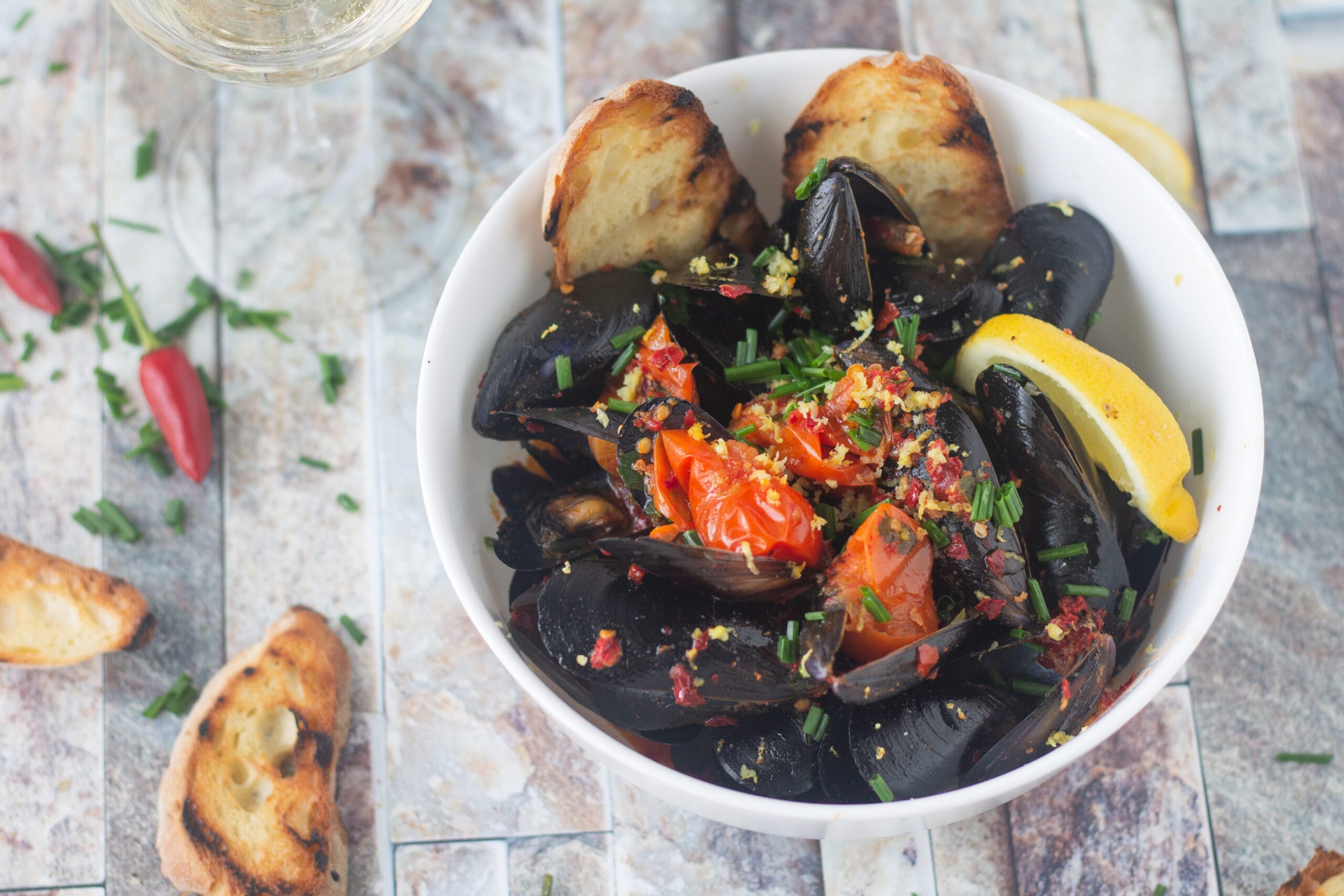 Peppered Mussels and ‘Nduja