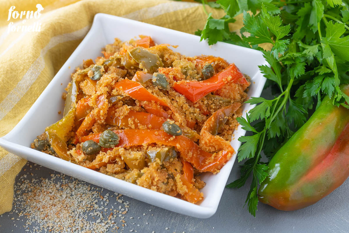 Peppers with Breadcrumbs in the Pan