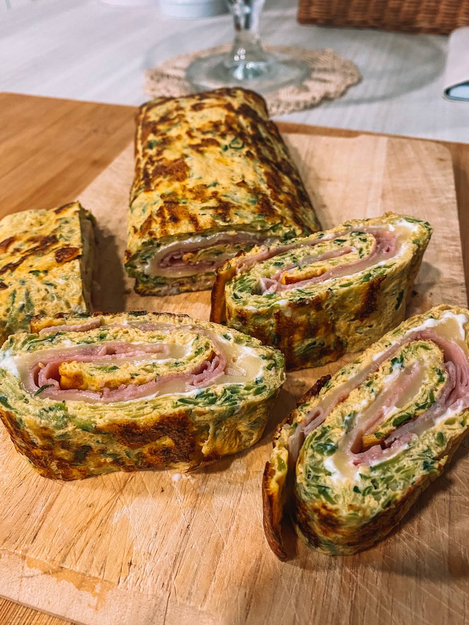 Oven-Baked Zucchini Omelette Roll