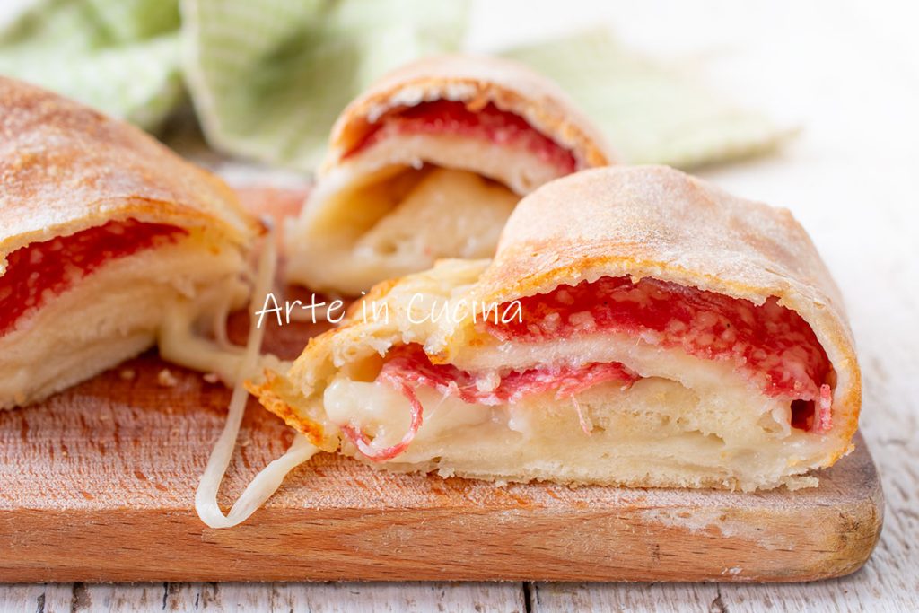 PIZZA ROLL with salami and provola
