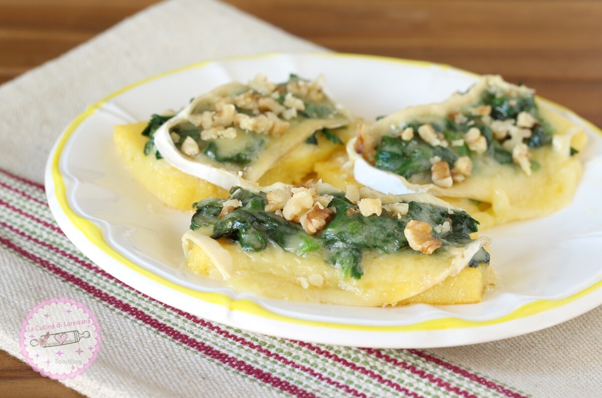 POLENTA WITH SPINACH AND TOMINO