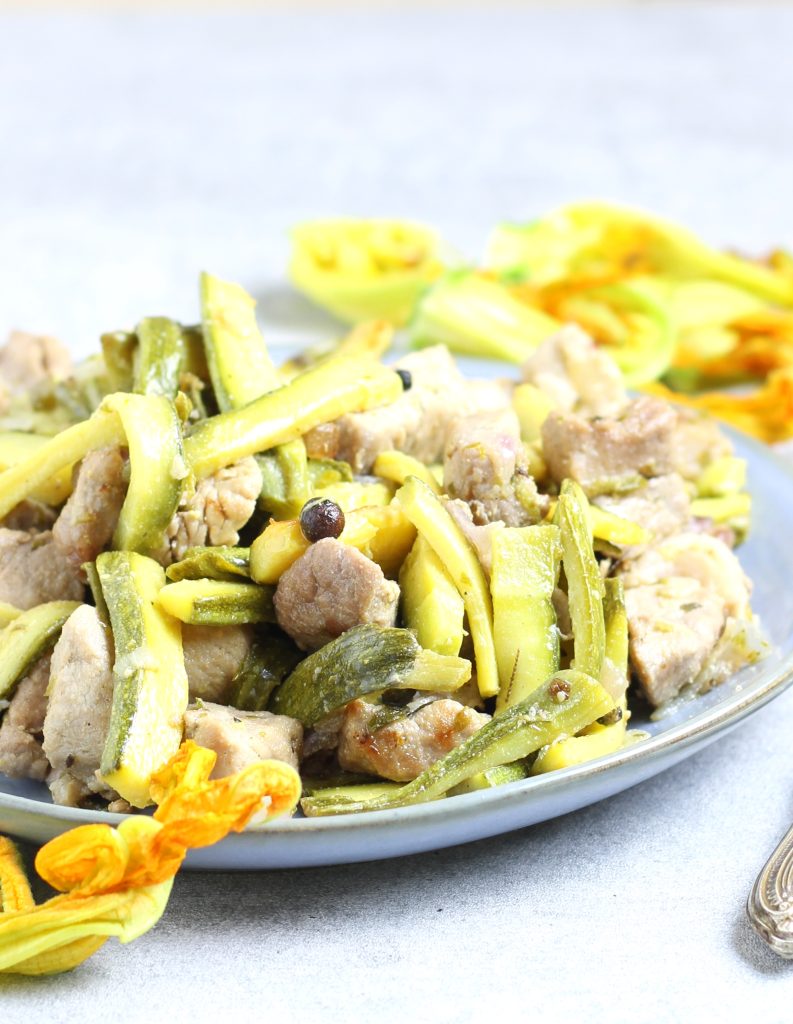 Pork Tenderloin with Zucchini and Lime
