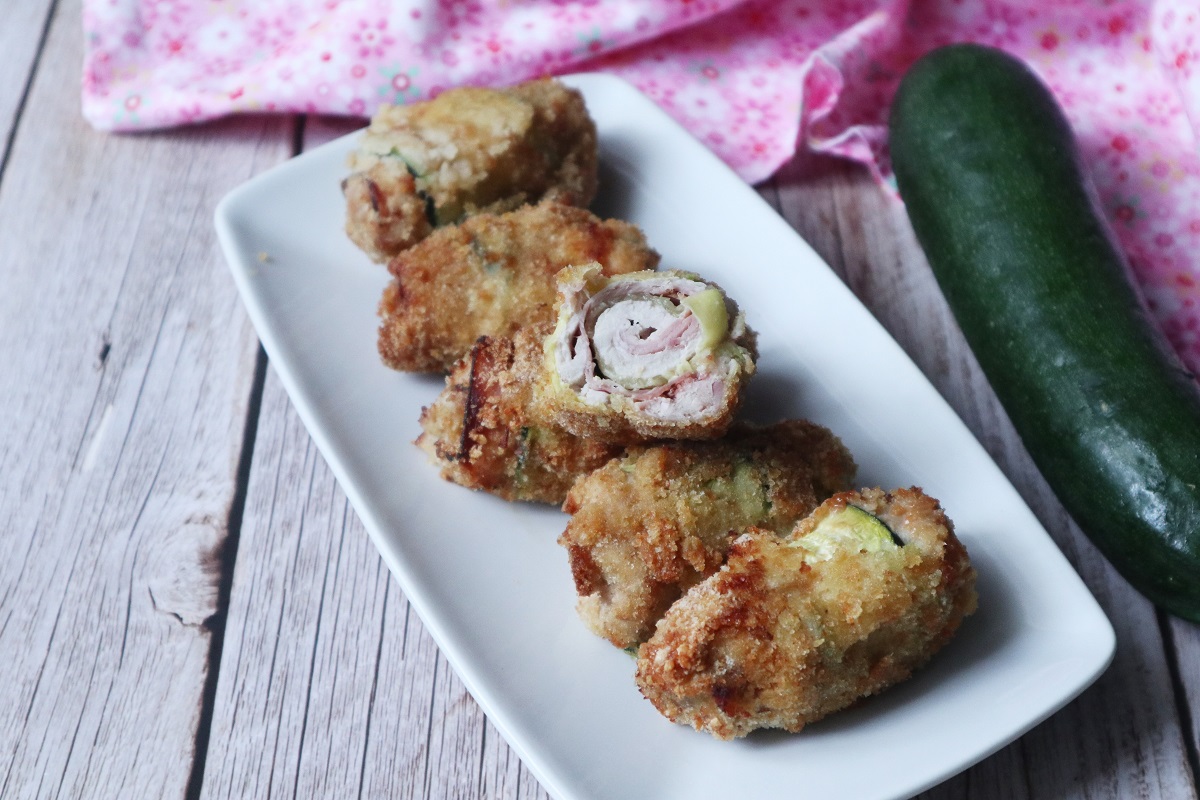Pork Loin Rolls with Zucchini and Speck in Air Fryer
