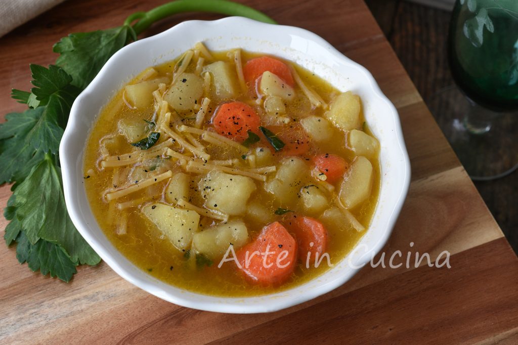 Potato and carrot broth in 20 minutes